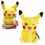 Peluche pokemon pikachu heureux - wicked - 27 - 30 cm - softwool  fibres courtes - jaune - pokemon xy ...