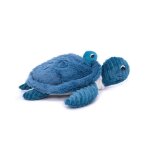 Peluche ptipotos tortue maman / b�b� bleue