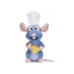 Peluche rat remy chef de cuisine avec fromage 31 cm ratatouille - set peluche + 1 carte tigre