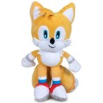 Peluche sonic : tails le renard 35 cm - set doudou enfant dessin anime avec 1 carte tigre - garcon - ...