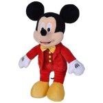 Peluche la souris mickey costume rouge 33 cm - edition speciale - set doudou adulte enfant + carte - ...