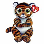 Peluche tigre clawdia ty beanie babies - 15 cm - marron - ty40546