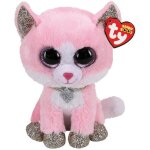 Peluche ty beanie buddy fiona chat rose 24cm - pour enfant - anniversaire le 1er f�vrier