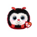 Peluche ty puffies - izzy la coccinelle - blanc - pour enfant � partir de 3 ans
