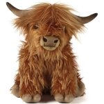 Peluche vache brune highland avec son 33 cm - poulpe - peluche licence wild animal de la ferme - doudou ...
