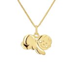 Pendentif enfants - l�a & arthur - b�b� ange - or jaune - 375 milli�mes - bijou fille