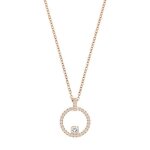 Collier swarovski creativity circle - rose - m�tal - 38 cm - femme