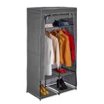 Relaxdays penderie en tissu 2 tringles � v�tements & 6 compartiments hlp 172 x 90 x 45 cm armoire pliante ...