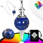 Pendule divinatoire de radiesth�sie en lapis lazuli ? pendule sephoroton en pierre ? 14 gr [garantie ...