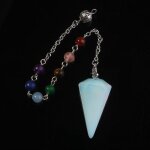 Pendule divination - gsrpop - agate - radiesth�sie - lithoth�rapie - pendentif