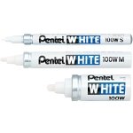Pentel marqueur permanent blanc x100w pointe o?