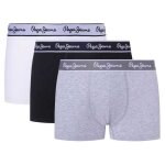 Caleçon homme - pepe jeans - paquet de 3 - gris clair / noir / blanc - taille standard Caleçon homme - pepe jeans - paquet de 3 - gris clair / noir / blanc - taille standard