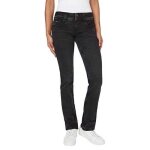 Jeans femme pepe jeans - noir - coupe regular - denim - 25w - 32l