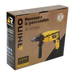 Perceuse � percussion - rhino - 600 w - mandrin � cl� - filaire - 2 vitesses