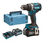 Perceuse visseuse 54nm 40v max - makita - 2 batteries 40v 2. 5ah - chargeur - makpac - df002gd201