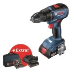 Perceuse - visseuse bosch professional gsr 18v - 50 + 2 batteries 20ah + chargeur gal 18v - 20 + 43 accessoire ...