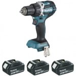 Perceuse visseuse makita 18v li - ion 13 mm - 2 batteries 18v 3. 0ah + 1 batterie 4. 0 ah - chargeur ...