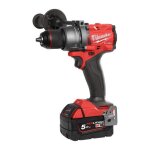 Perceuse - visseuse  percussion fuel m18 18v fpd3 - 502x + 2 batteries 5ah + chargeur rapide + hd box ...