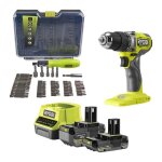 Perceuse - visseuse  percussion - ryobi - brushless - 18v - 54 nm - 450 - 1 700 tr / min - 27 200 cp ...