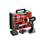 Perceuse - visseuse sans fil - metabo - bs 18 l set - 2 batteries 18v2. 0ah - chargeur - accessoires