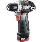 Perceuse - visseuse sans fil - metabo - powermaxx bs bl 601721500 - 12 v - 2 ah - 2 batteries
