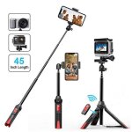 Perche selfie 106cm extensible bluetooth selfie stick monopode trpied avec tlcommande sans fil pour ...