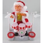 P�re noel musical et lumineux avec batterie et automate