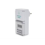 Perel minuteur hebdomadaire num�rique 230 v 16 a 3600 w ip44 usage ext�rieur terre fran�aise type e blanc ...