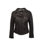 Blouson en cuir oakwood femme ref 53967 noir