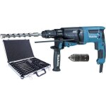 Perforateur burineur - makita - hr2631ft12 - 550w - sds + - 3 fonctions (perage burinage)