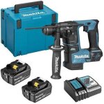 Perforateur sds plus sans - fil 18 v + 2 batteries 5ah + chargeur + coffret makpac - makita - dhr171rtj ...
