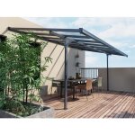 Pergola adoss�e en aluminium 132 m� anthracite alvaro