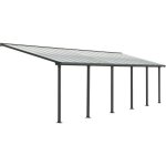Pergola adoss�e olympia 275 m� - aluminium et polycarbonate - gris - palram
