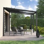 Pergola en aluminium bioclimatique - 12 m�