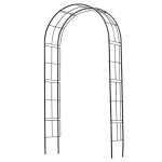 Pergola arche en acier en m�tal - nature - 113x38xh229cm - noir