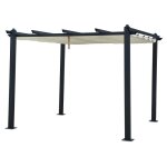 Pergola autoportante 3 � 3m cassis beige - structure aluminium