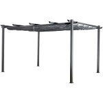 Pergola autoportante 3 � 4m cassis grise - structure aluminium