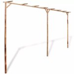 Pergola en bambou - vidaxl - 385x40x205 cm - marron - base stable pour les plantes grimpantes