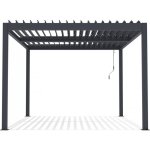 Pergola bioclimatique en aluminium windsor - 3 x 4 m - anthracite