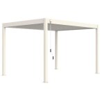 Pergola bioclimatique autoportante blanc - ombrea - 300 x 400 x h. 258 cm