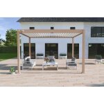 Pergola bioclimatique autoportante ombrea - 300 x 400 cm - design moderne et rsistant