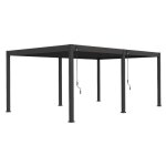 Pergola bioclimatique autoportante - ombrea - 400 x 600 x h. 258 cm - toit tanche - aluminium