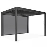 Pergola bioclimatique 3x4m autoporte avec 1 store 373 x 234 m - oviala