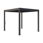 Pergola bioclimatique - ombrea - autoportante - 300x300xh. 258cm - lames doubles orientables - anthracite ...