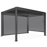Pergola bioclimatique 3x4m autoport�e avec 2 stores - oviala