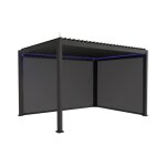 (pergola bioclimatique aluminium motoris�e 4x3m led + store 3m store 4m triomphe triomphe 4x3m led + ...