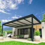 Pergola isotoit� modern gris anthracite 626x400m