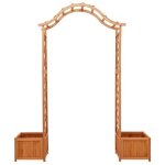 Pergola de jardin avec jardinire en bois de sapin massif - vidaxl - autoportante - marron
