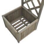 Pergola de jardin avec jardini�re gris bois pin massif mothinessto ly3295