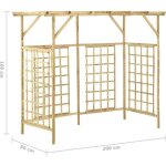 Pergola de jardin pour poubelles triples bois de pin imprégné fas Pergola de jardin pour poubelles triples bois de pin imprégné fas